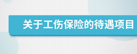关于工伤保险的待遇项目