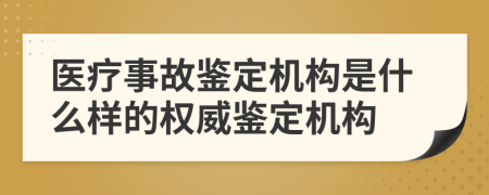 医疗事故鉴定机构是什么样的权威鉴定机构