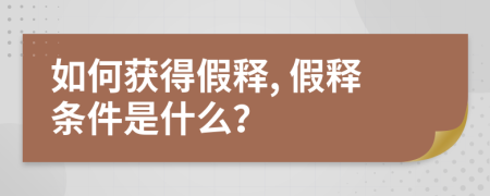 如何获得假释, 假释条件是什么？