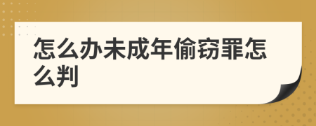 怎么办未成年偷窃罪怎么判