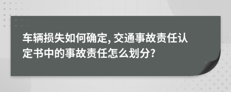 车辆损失如何确定, 交通事故责任认定书中的事故责任怎么划分?