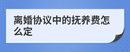 离婚协议中的抚养费怎么定