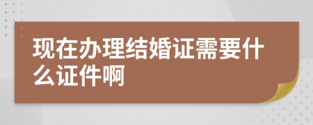 现在办理结婚证需要什么证件啊