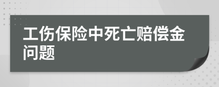 工伤保险中死亡赔偿金问题