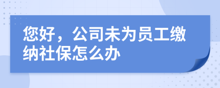 您好，公司未为员工缴纳社保怎么办