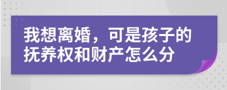 我想离婚，可是孩子的抚养权和财产怎么分