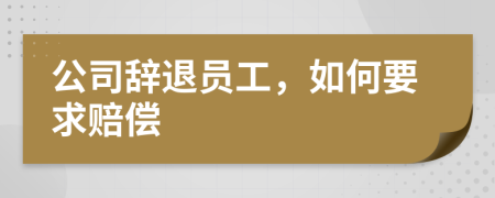 公司辞退员工，如何要求赔偿