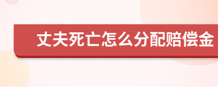 丈夫死亡怎么分配赔偿金