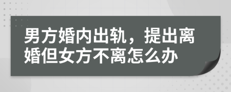 男方婚内出轨，提出离婚但女方不离怎么办