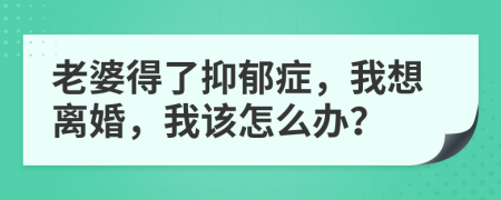老婆得了抑郁症，我想离婚，我该怎么办？
