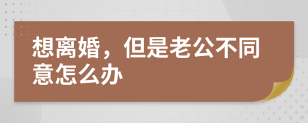 想离婚，但是老公不同意怎么办