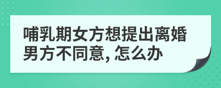 哺乳期女方想提出离婚男方不同意, 怎么办