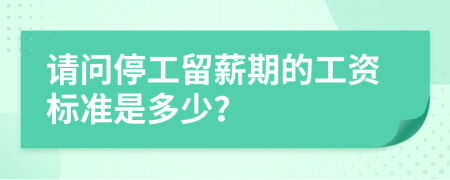 请问停工留薪期的工资标准是多少？