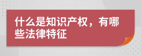 什么是知识产权，有哪些法律特征