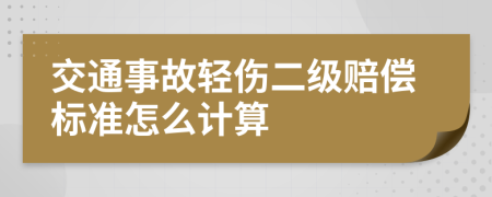 交通事故轻伤二级赔偿标准怎么计算