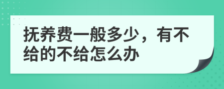 抚养费一般多少，有不给的不给怎么办