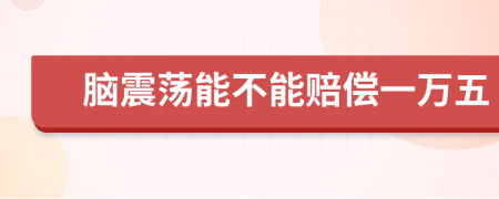 脑震荡能不能赔偿一万五