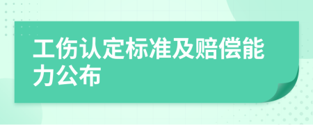 工伤认定标准及赔偿能力公布
