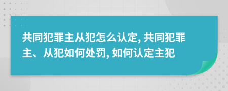 共同犯罪主从犯怎么认定, 共同犯罪主、从犯如何处罚, 如何认定主犯