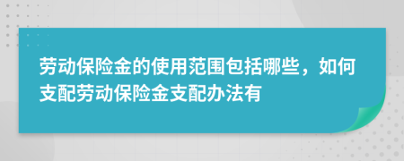 劳动保险金的使用范围包括哪些，如何支配劳动保险金支配办法有