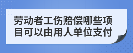 劳动者工伤赔偿哪些项目可以由用人单位支付