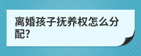 离婚孩子抚养权怎么分配?