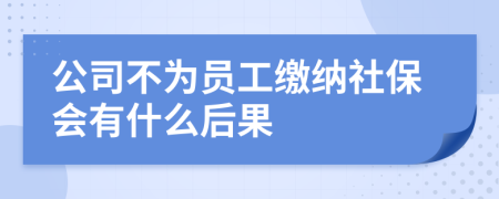 公司不为员工缴纳社保会有什么后果