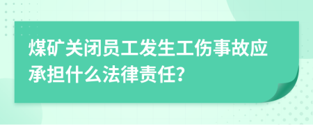 煤矿关闭员工发生工伤事故应承担什么法律责任？