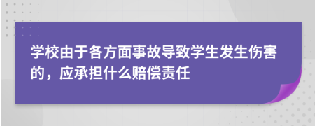 学校由于各方面事故导致学生发生伤害的，应承担什么赔偿责任