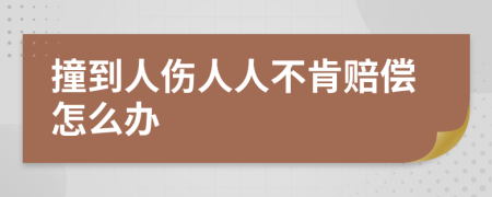 撞到人伤人人不肯赔偿怎么办