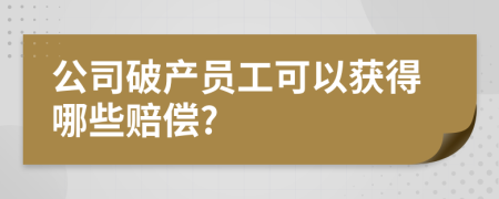 公司破产员工可以获得哪些赔偿?