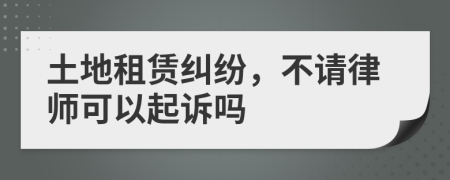 土地租赁纠纷，不请律师可以起诉吗