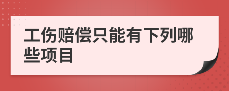 工伤赔偿只能有下列哪些项目