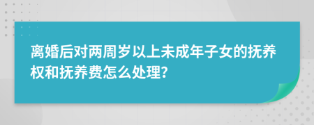 离婚后对两周岁以上未成年子女的抚养权和抚养费怎么处理？