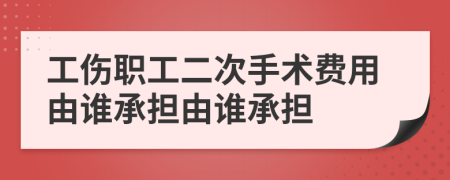 工伤职工二次手术费用由谁承担由谁承担