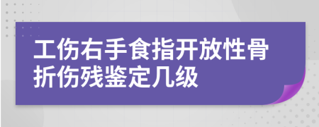 工伤右手食指开放性骨折伤残鉴定几级