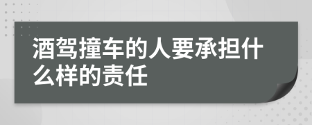 酒驾撞车的人要承担什么样的责任