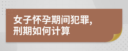 女子怀孕期间犯罪, 刑期如何计算