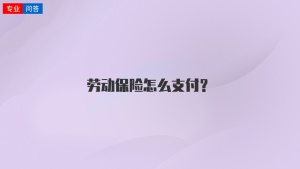 劳动保险怎么支付？