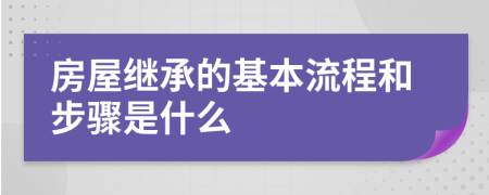 房屋继承的基本流程和步骤是什么