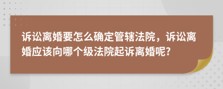 诉讼离婚要怎么确定管辖法院，诉讼离婚应该向哪个级法院起诉离婚呢?