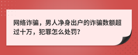 网络诈骗，男人净身出户的诈骗数额超过十万，犯罪怎么处罚？