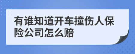 有谁知道开车撞伤人保险公司怎么赔