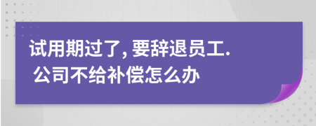 试用期过了, 要辞退员工. 公司不给补偿怎么办