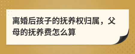 离婚后孩子的抚养权归属，父母的抚养费怎么算