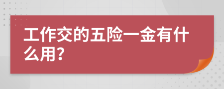 工作交的五险一金有什么用？