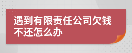 遇到有限责任公司欠钱不还怎么办