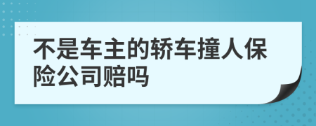 不是车主的轿车撞人保险公司赔吗