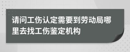 请问工伤认定需要到劳动局哪里去找工伤鉴定机构