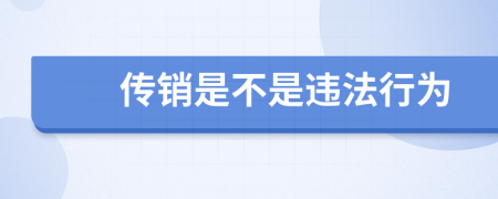 传销是不是违法行为